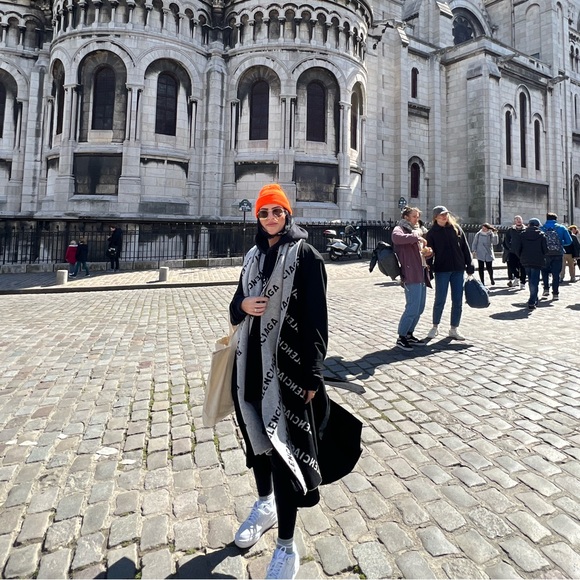 BALENCIAGA ALLOVER LOGO SCARF GREY/BLACK - Picture 11 of 11